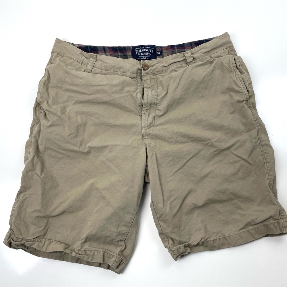 The New Ivy Brand Flat Front Khaki Shorts